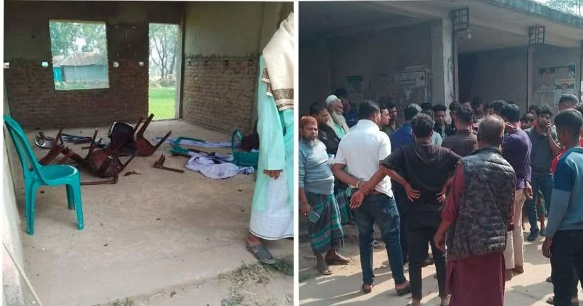 নোয়াখালীতে বিদ্রোহী প্রার্থীর নির্বাচনী কার্যালয়ে হামলা-ভাঙচুর