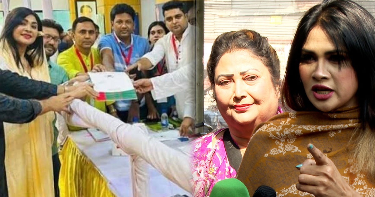 ‘ম্যাডাম ফুলি’ শিমলা ধানের শীষে ভোট চাইলেন