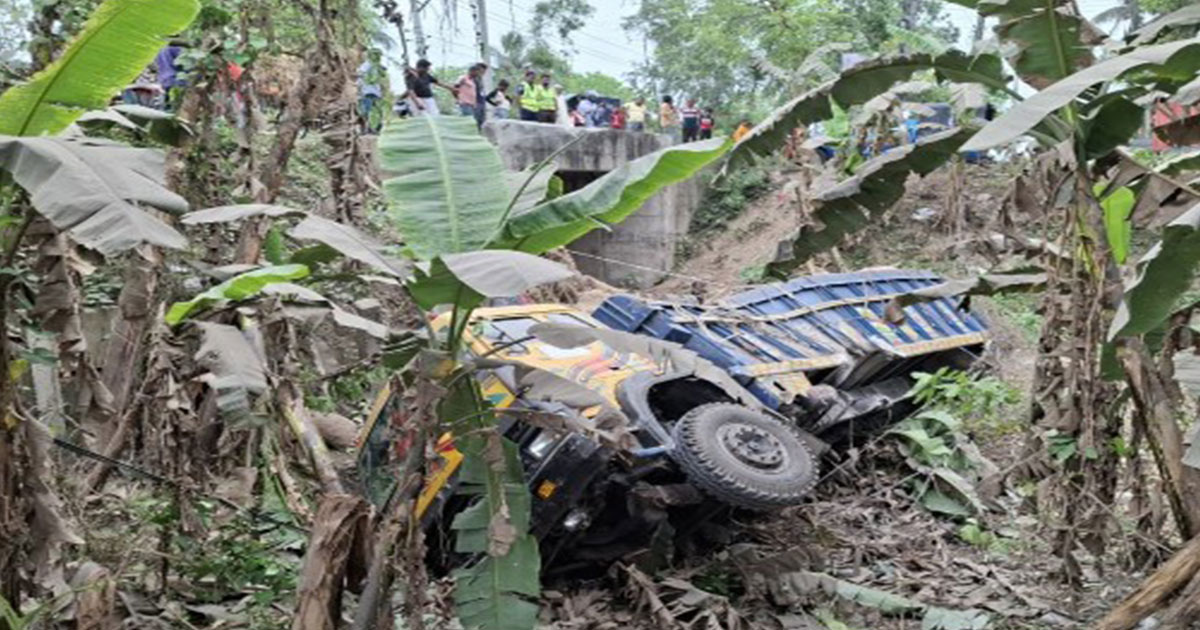 রাজবাড়ীতে নিয়ন্ত্রণ হারিয়ে ট্রাকের হেলপার নিহত