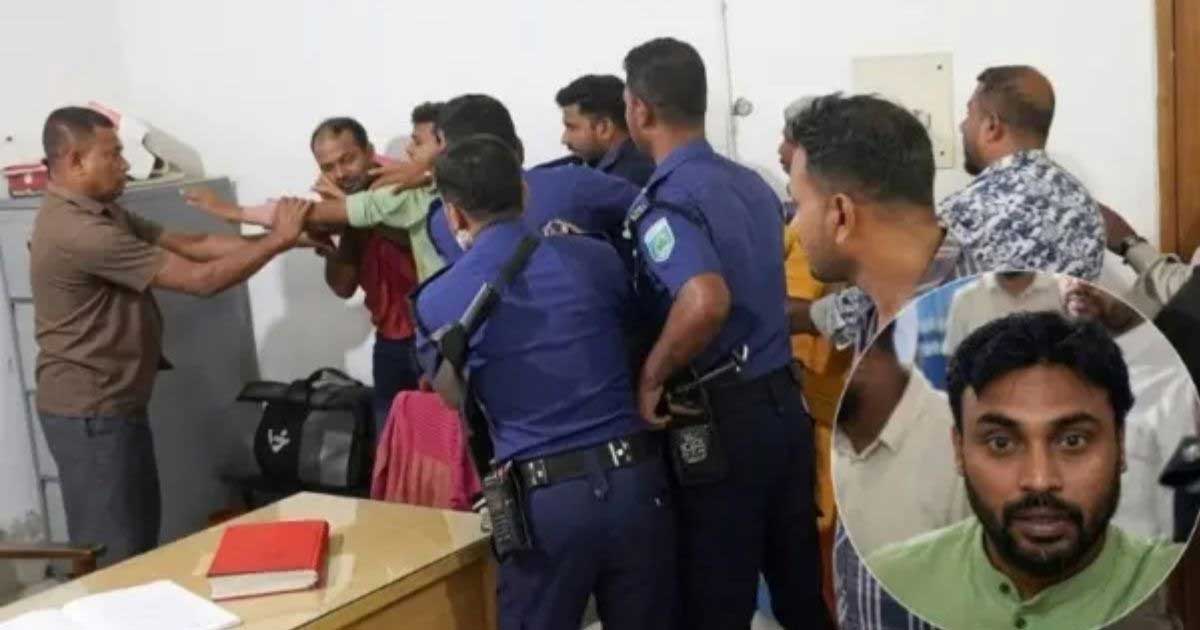 থানায় ঢুকে জামায়াত নেতার   হামলা, ওসিসহ আহত ৮