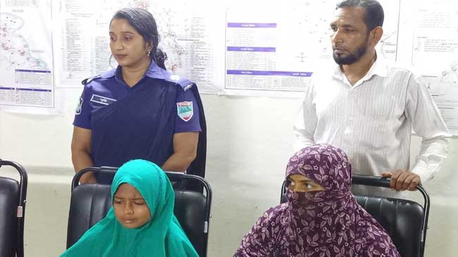 নিখোঁজ শিশু আয়েশা নূরকে ফরিদপুরের কামারখালী থেকে উদ্ধার